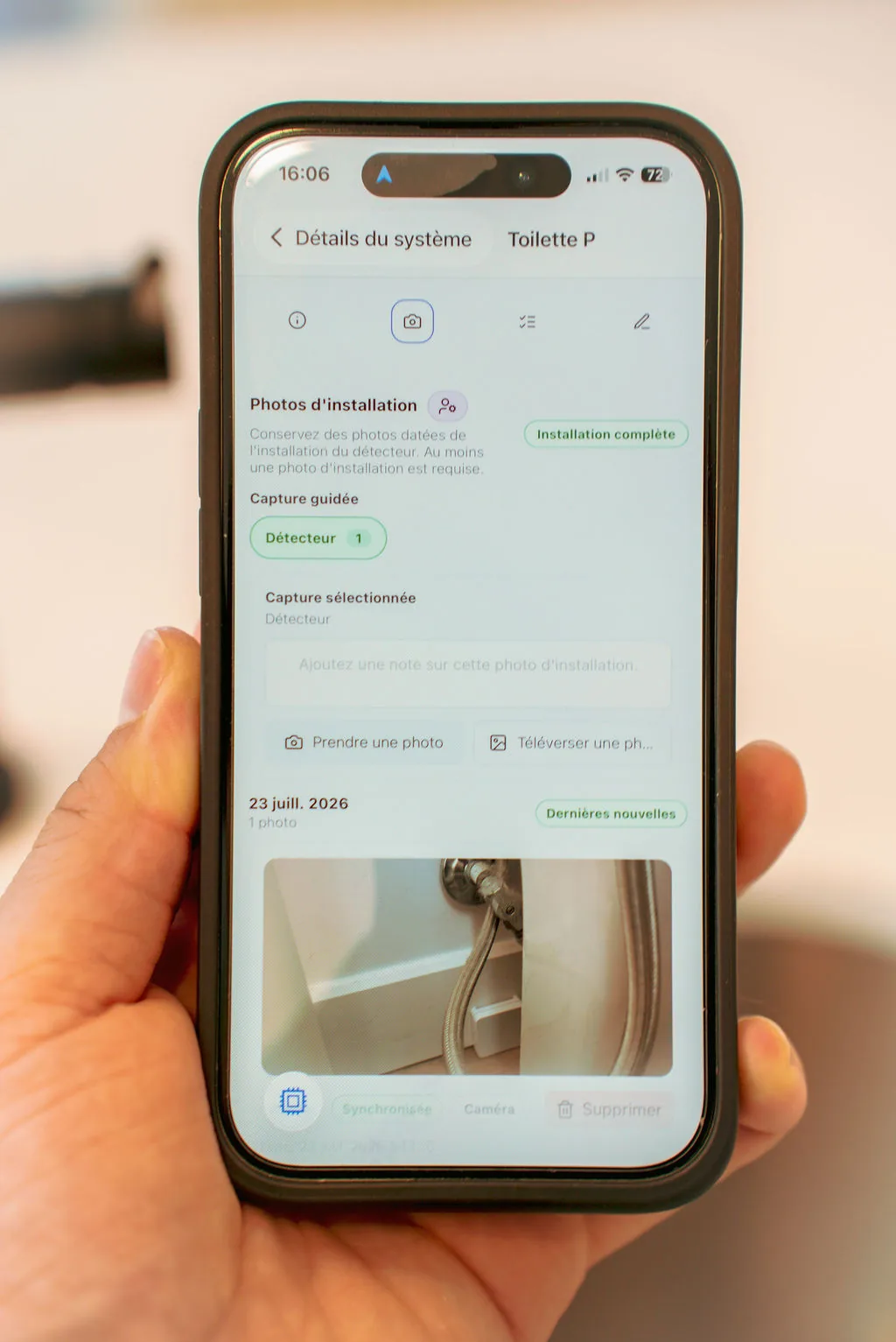Astra mobile app showing event details and a property photo